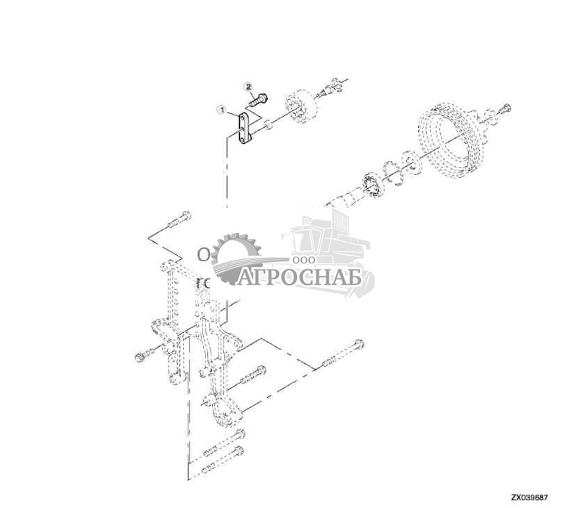 RETAINER FOR DEFLECTOR ROLL OF FAN DRIVE 
